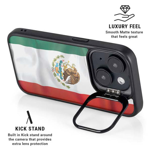 Mexico Flag iPhone 15 Kickstand Case
